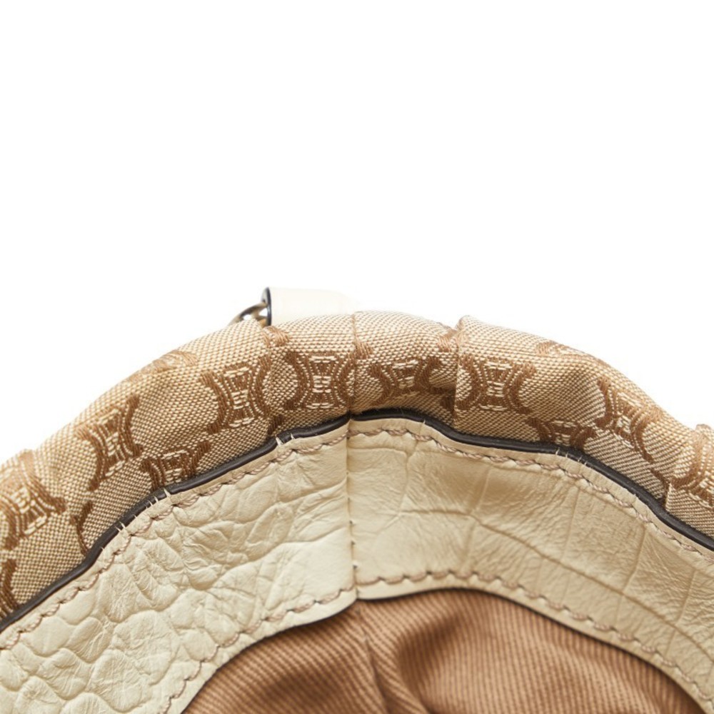 Celine White Embossed Small Pillow Python Leather… - image 5